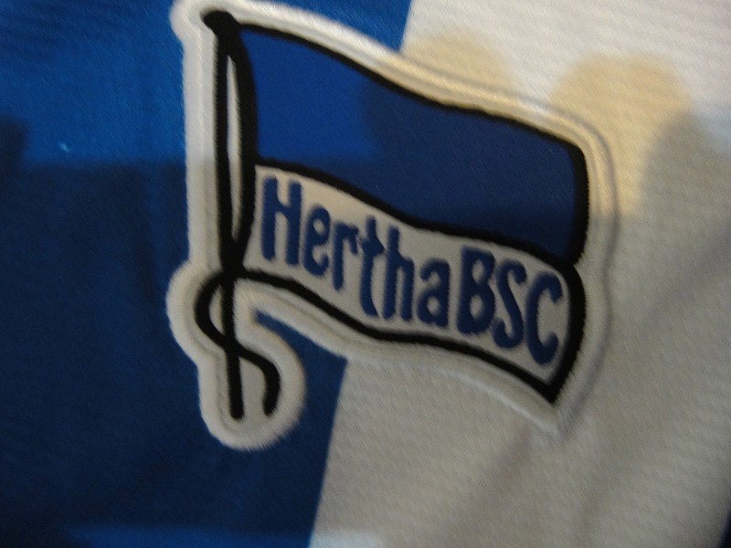 13-14 Hertha BSC Home Soccer Jersey Shirt(Player Version) - Click Image to Close